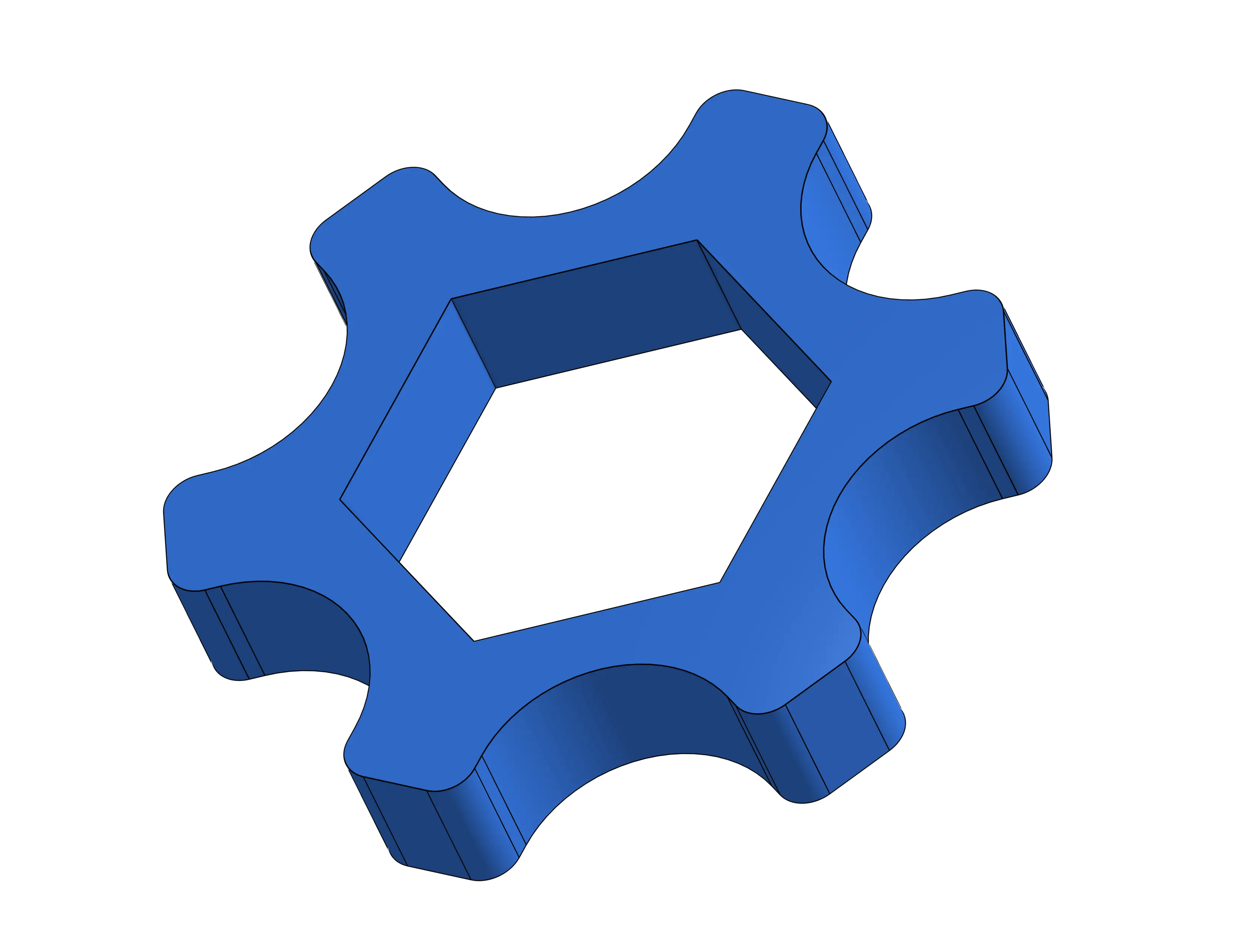 3/8 in hex steel insert for printed pulley