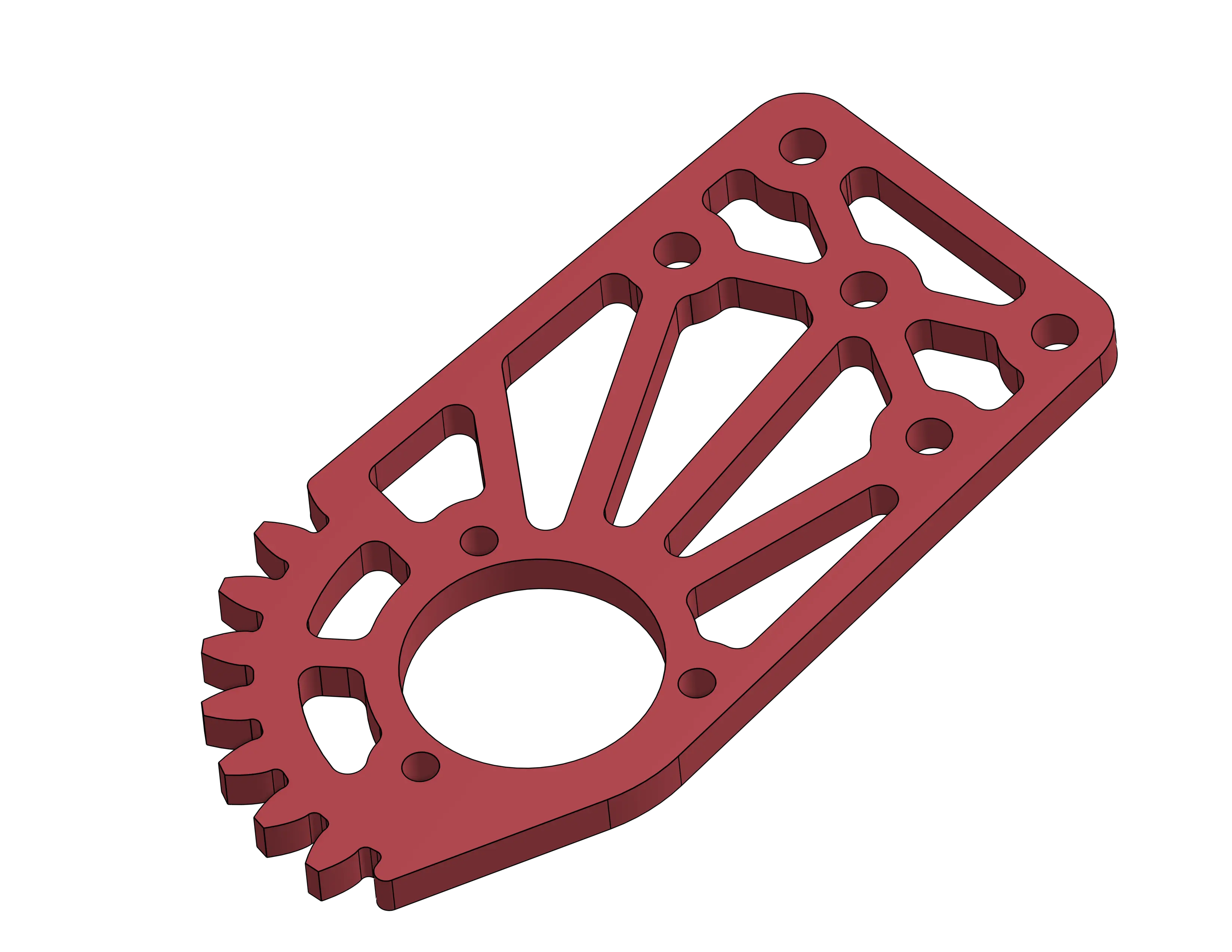 Laser-cut gear plate with fine features