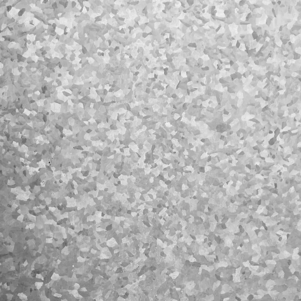 Laser cut galvanized steel sheet material